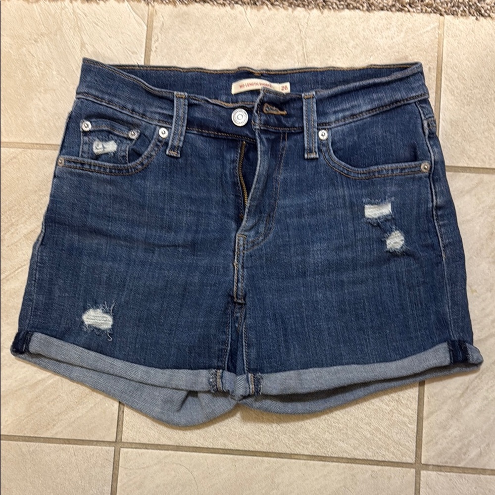 Women's Levis Denim Distressed Shorts